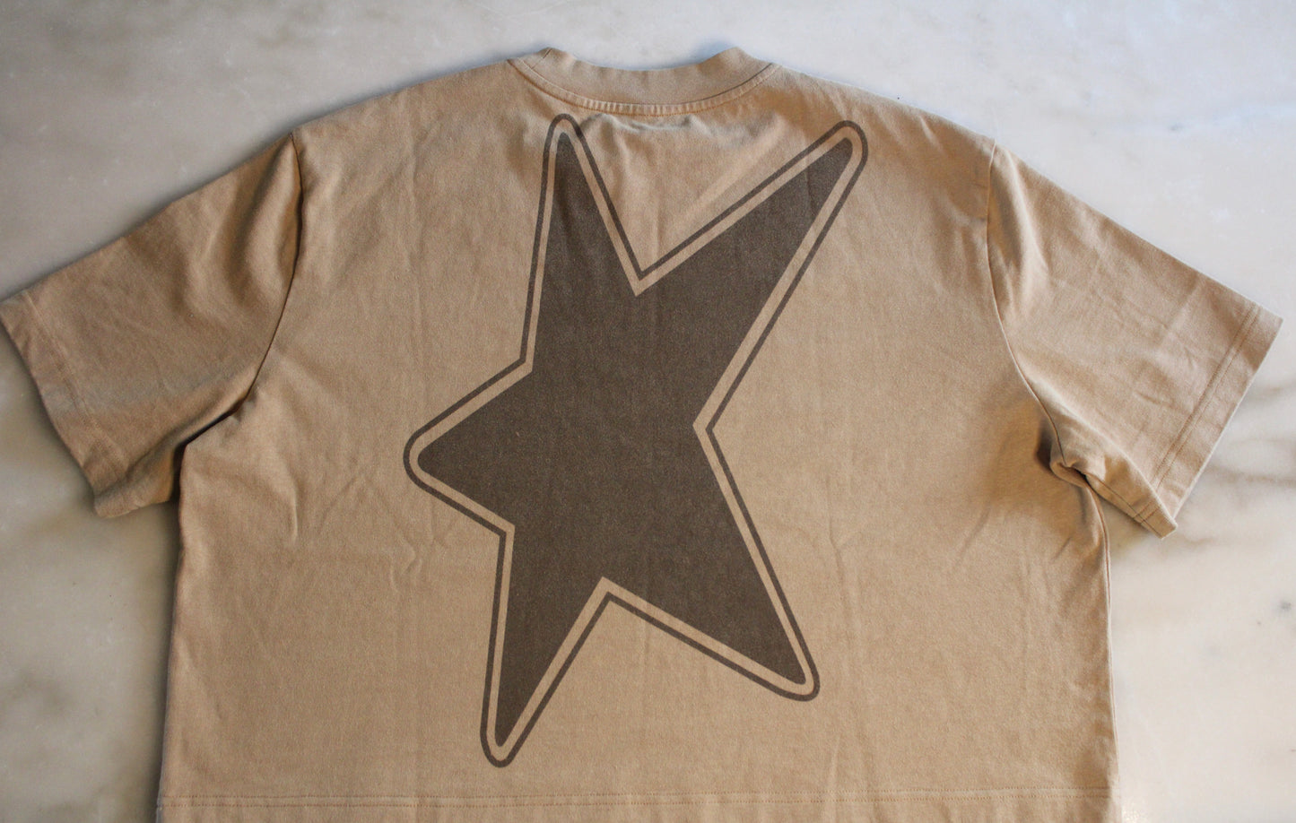 Tan Star Cropped Tee